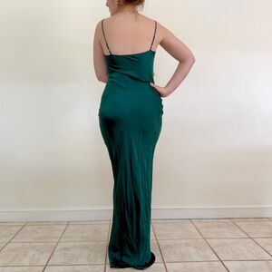 Perfext pure silk green gown